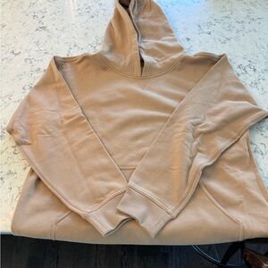 Lululemon   All Yours Terry Pullover Hoodie in Beige/Tan